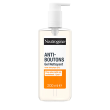 Gel nettoyant visage anti boutons peaux acnéiques NEUTROGENA - pompe 200 ml