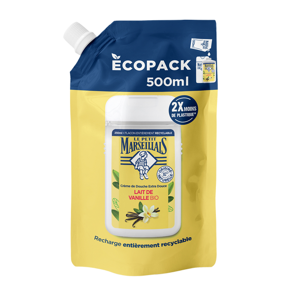 Recharge gel douche LE PETIT MARSEILLAIS vanille 500ml