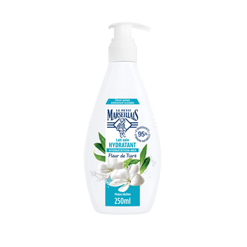 Lait hydratant 48h LE PETIT MARSEILLAIS fleur tiaré peau sèche 250ml