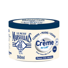 Crème corps au lait végétal LE PETIT MARSEILLAIS peaux très sèches 360ml