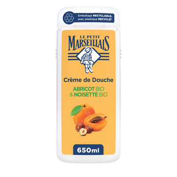 Crème de douche LE PETIT MARSEILLAIS Extra doux abricot bio & noisettebio 650ml