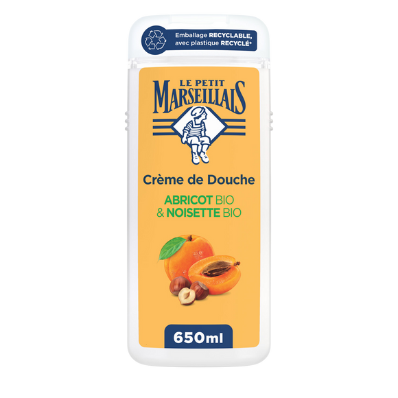 Crème de douche LE PETIT MARSEILLAIS Extra doux abricot bio & noisettebio 650ml