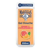 Gel douche LE PETIT MARSEILLAIS Extra Doux orange bio & pamplemousse bio 650mL