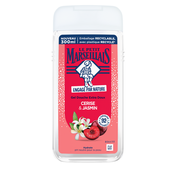 Douche extra doux LE PETIT MARSEILLAIS cerise et jasmin 300ml