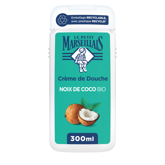 Crème de douche extra douce LE PETIT MARSEILLAIS noix de coco bio 300m