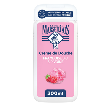 Crème de douche extra douce LE PETIT MARSEILLAIS Framboise Bio & Pivoine 300mL