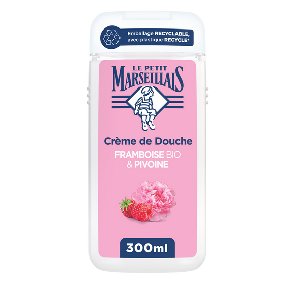 Crème de douche extra douce LE PETIT MARSEILLAIS Framboise Bio & Pivoine 300mL