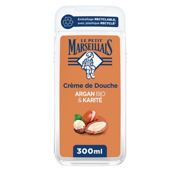 Crème de douche extra doux Argan Bio & Karité LE PETIT MARSEILLAIS 300mL