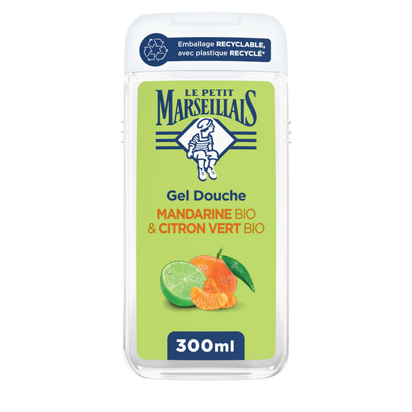 Gel douche extra doux LE PETIT MARSEILLAIS Mandarine Bio & Citron vertBio 300mL