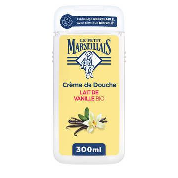 Crème de douche extra doux LE PETIT MARSEILLAIS lait de vanille bio 30