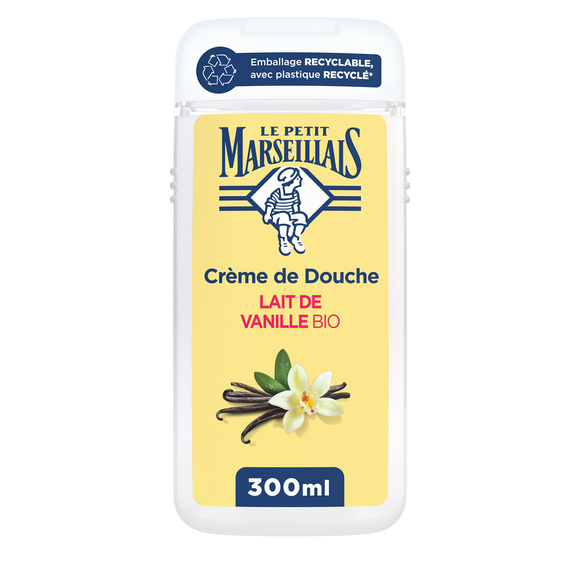 Crème de douche extra doux LE PETIT MARSEILLAIS lait de vanille bio 30