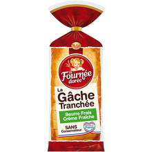 Gâche tranchée au beurre frais LA FOURNEE DOREE, 500g