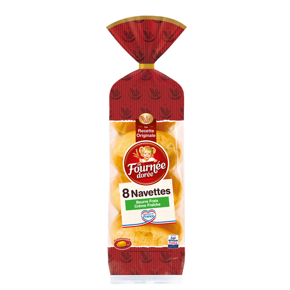 Navettes beurre frais LA FOURNEE DOREE, x8, 400g