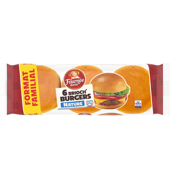 Brioch'burger LA FOURNEE DOREE x6 450g