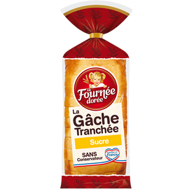 Gâche tranchée au sucre LA FOURNEE DOREE, 500g