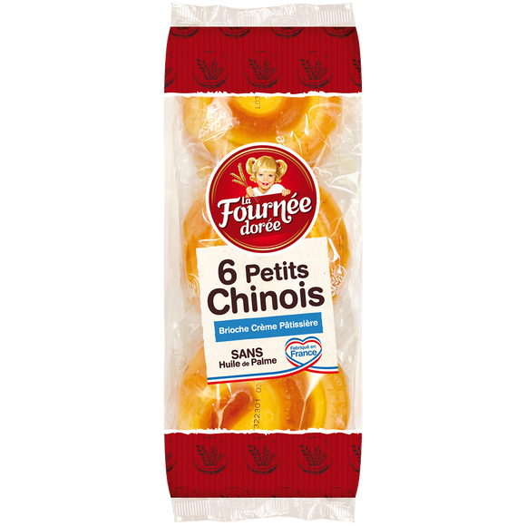 P'tits Chinois à la crème pâtissière LA FOURNEE DOREE, 6 pièces, 300g
