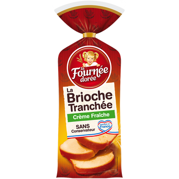 Brioche tranchée à la crème fraîche LA FOURNÉE DORÉE, 500g