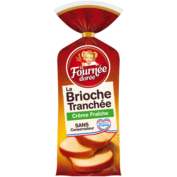 Brioche tranchée à la crème fraîche LA FOURNÉE DORÉE, 500g