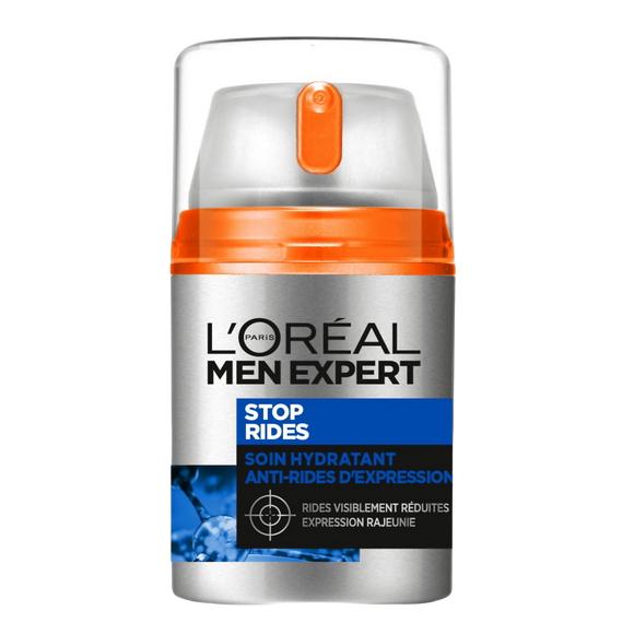 Crème Visage homme Hydratant Anti-Rides d'Expression L'OREAL MEN EXPERT STOPRIDES 50mL