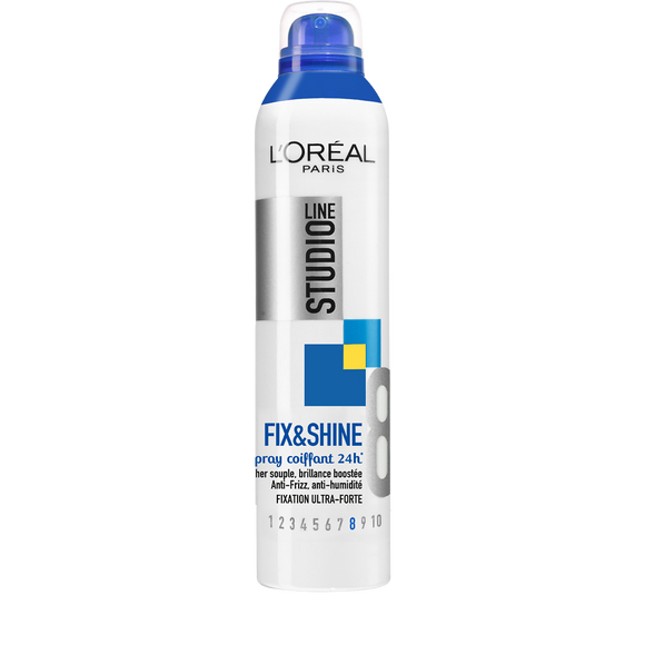Spray coiffant fixation ultra forte Fix&Shine STUDIO LINE, 300ml