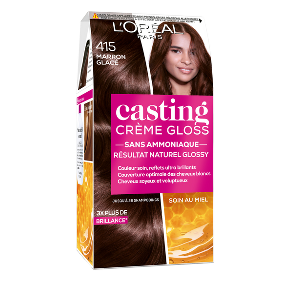Coloration CASTING Crème Gloss, marron glacé, n°415