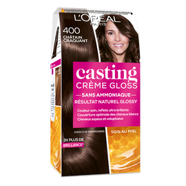 Coloration permanente ton sur ton CASTING Crème Gloss châtain n°400