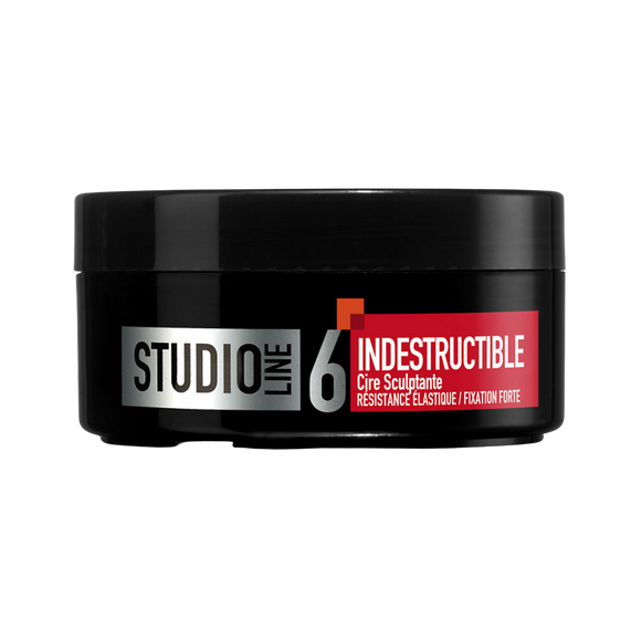 Cire coiffante sculptante indestructible STUDIO LINE, pot de 75ml