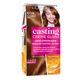 Coloration ton sur ton marron miel n° 634 CASTING CRÈME GLOSS