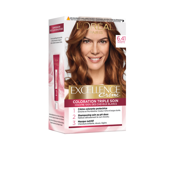 Crème coloration noisette EXCELLENCE 6/41