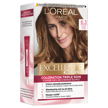 Coloration permanente Excellence Crème, blond foncé doré n°6,30