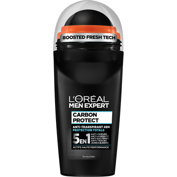 Déodorant Homme anti-transpirant CARBON PROTECT MEN EXPERT L'OREAL - Bille 50 ml
