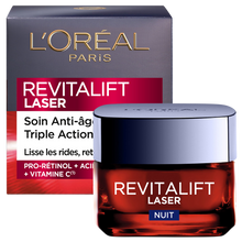 Crème visage nuit anti-âge revitalift laser L'ORÉAL PARIS - pot 50ml