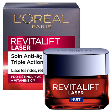 Crème visage nuit anti-âge revitalift laser L'ORÉAL PARIS - pot 50ml
