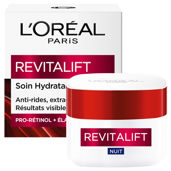 Crème visage nuit anti-rides revitalift L'ORÉAL PARIS -pot 50ml