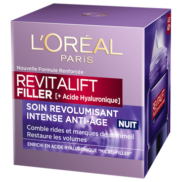 Revitalift Filler - Crème Anti-Rides Visage Nuit Revolumisant L'OREALPARIS Pot 50ml