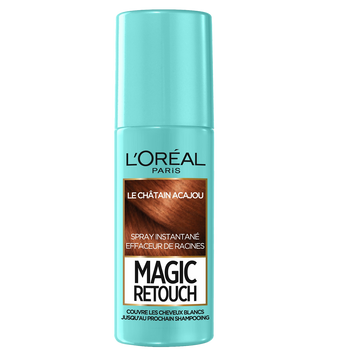 Spray instantané effaceur de racines châtain acajou n°6 MAGIC RETOUCH,flacon de 75ml