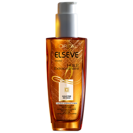 Huile capillaire  extraordinaire coco ELSEVE, flacon pompe de 100ml