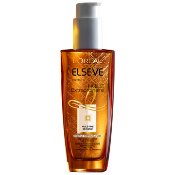 Huile capillaire  extraordinaire coco ELSEVE, flacon pompe de 100ml
