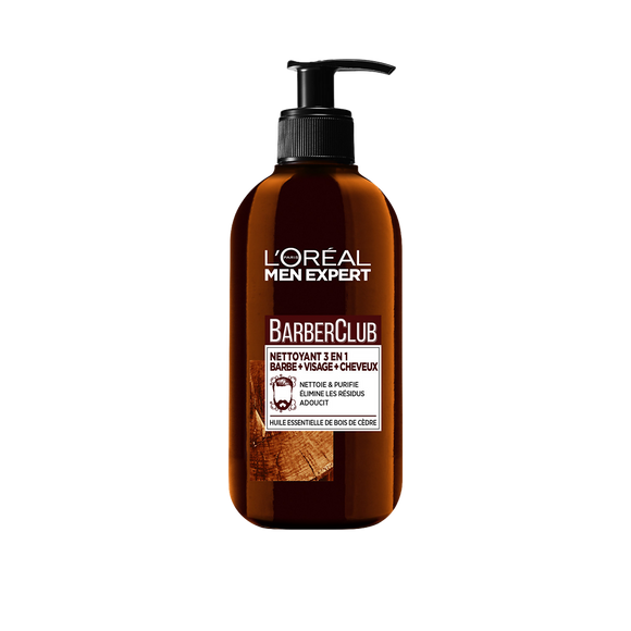 Gel nettoyant barbe visage cheveux bois de cèdre MEN EXPERT - flacon 200ml