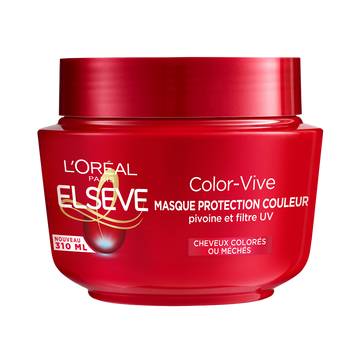 Shampooing Color Vive Masque Cheveux Colorés L'OREAL PARIS ELSEVE Pot310 ml