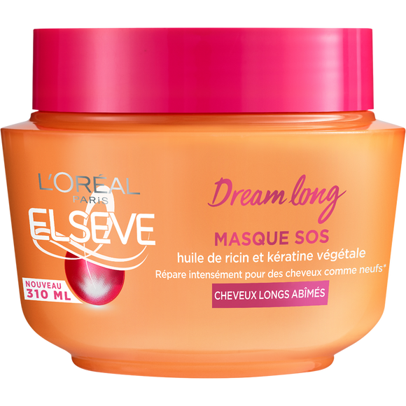 Masque capillaire cheveux SOS Longueurs Dream Long L'OREAL PARIS ELSEVE Pot 310 ml