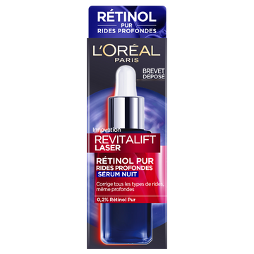 Revitalift Laser Sérum Visage Anti-Âge Nuit Rétinol Pur rides profondes L'OREAL PARIS Flacon 30ml