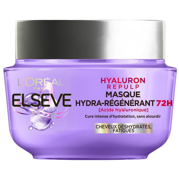 Masque capillaire hyaluron repulp hydra-régénérant 72h acide hyaluronique cheveuxdéshydratés et fatigués ELSEVE 310ml