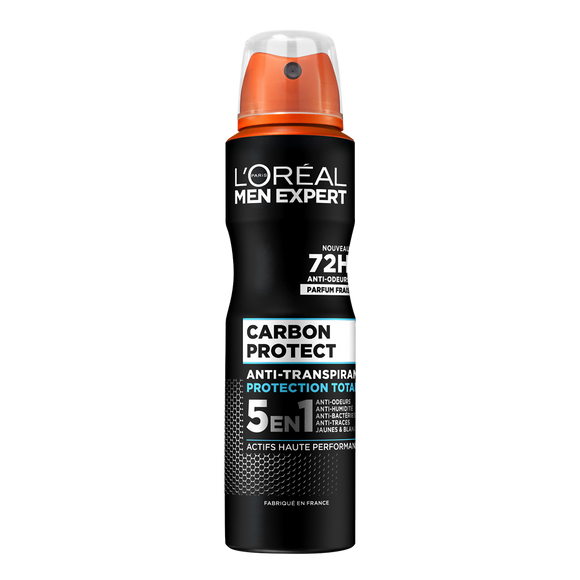 Déodorant homme anti-transpirant carbon protect MEN EXPERT - spray 150ml