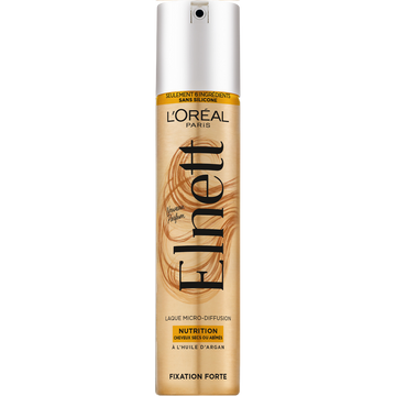 Laque nourrissante cheveux secs huile d'argan ELNETT - 200ml
