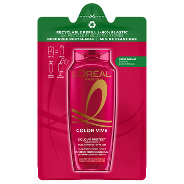 Shampoing eco-recharge protection couleur ELSEVE - recharge 250ml