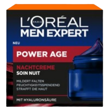 Soin nuit acide hyaluronique power age MEN EXPERT - pot 50ml