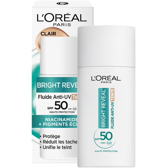 Fluide L'ORÉAL PARIS BRIGHT REVEAL NIACINAMIDE UV LIGHT 50mL