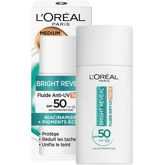 Fluide anti-tâchas L'ORÉAL PARIS BRIGHT REVEAL NIACINAMIDE 50ml