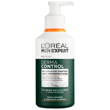 Gel nettoyant purifiant anti-imperfections derma control MEN EXPERT -260ml